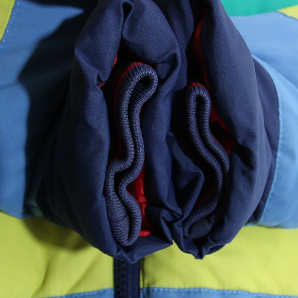 Mini Boden Kids' Stripe Waterproof Puffer Jacket Multi Rainbow Full Zip 2-3Y - Picture 7 of 15